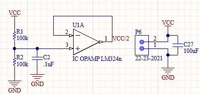 Half VCC DC Biasing Circuit